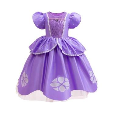 Imagem de Vestido De Princesa Sofia Para Meninas, Vestido De Festa De Aniversári