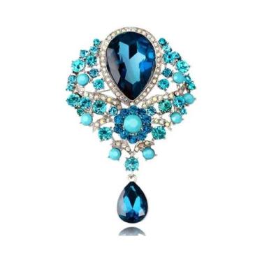Imagem de Broche De Cristal Brilhante Para Homens E Mulheres, Joia De Moda Luxuo