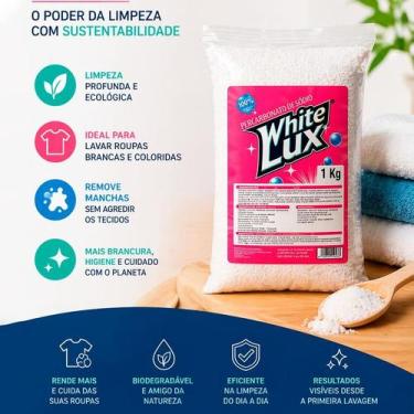 Imagem de Percarbonato de sódio whitelux 100% puro e original roupas brancas/col