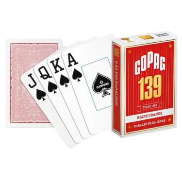 Imagem de Baralho 139 Tradicional Vermelho Naipe Grande 91024 - Copag