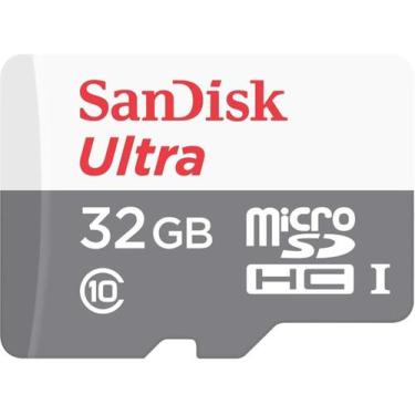 Imagem de Cartao de Memoria Sandisk Ultra 32GB 100MBS Classe 10 - (SDSQUNS-032G-
