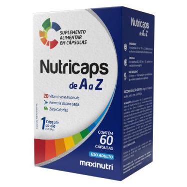 Imagem de Nutricaps A a Z Polivitaminico 100% IDR 60 Caps Maxinutri