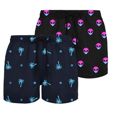 Imagem de Kit 2 Shorts Masculinos Plus Size Tactel Leve Treino Academia Caminhada Verão Conforto-...
