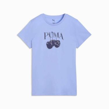 Imagem de Camiseta Puma Graphics Cherry Tee - Feminina - Violeta-Feminino