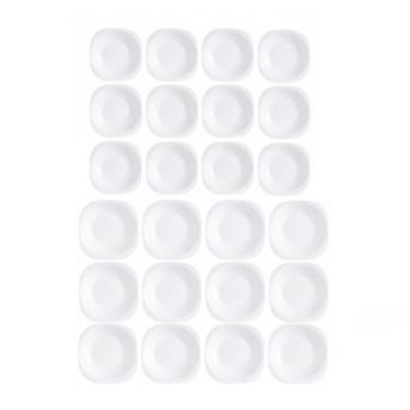 Imagem de Conjunto De Pratos 12 Fundos 12 Rasos Plaza Quadrado Vidro - Nadir Fig