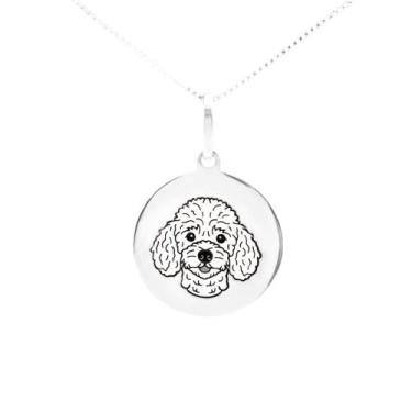 Imagem de Colar Poodle Coleção Estimação em Prata 925 Branco - Sam Joias, Branco