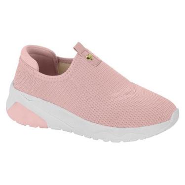 Imagem de Tênis Infantil Menina Molekinha Macio Sem Cadarço Escolar, Rosa, 31