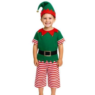 Imagem de Fantasia de Duende Infantil Masculino Curta com Gorro - Masquerade, G