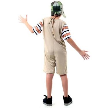 Imagem de Fantasia Chaves Infantil Curta com Suspensório e Boné - Sulamericana, 