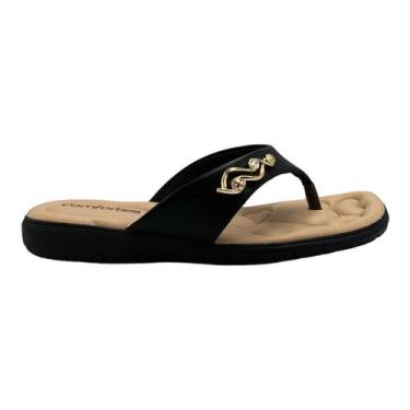 Imagem de Chinelo Comfortflex Ortopédico Feminino Tamanco Anatômico Preto 80322 