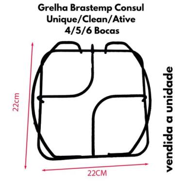 Imagem de Grelha Fogão Brastemp Consul Unique/Clean/Ative Unidade - consul/brast