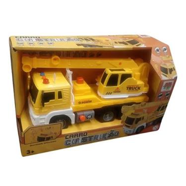 Imagem de Caminhão De Construção Com Luzes e Sons Carrinho Infantil De Fricção -