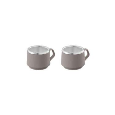 Imagem de Conjunto 2 Xícaras para Café Tramontina 64760308 80ml Cinza, Único