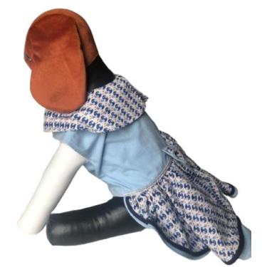 Imagem de Vestido de verão para cães - Totó & Cia, azul claro + azul escuro, 4