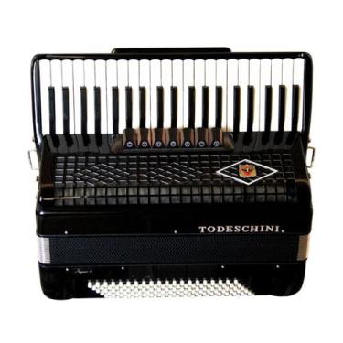Imagem de Acordeon Todeschini Yw827 41 Teclas 120 Baixos Com bag, Preto