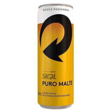 Imagem de Cerveja Skol Puro Malte Lata Sleek 350ml Pack 12 unidades