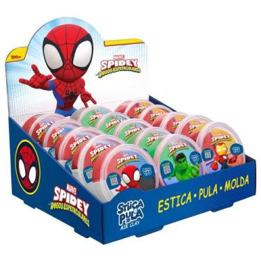 Imagem de Massinha Stiica e Pula Spidey e Amigos Air Clay Sortido Doce Brinquedo