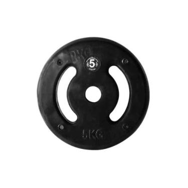 Imagem de Anilha de Ferro Fundido Injetada Alça Lateral 5kg Treino Funcional Ani
