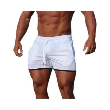 Imagem de Shorts Esportivos Masculinos Em Malha Respirável Para Verão, Fitness, 