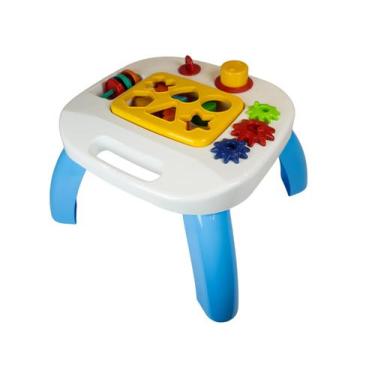 Imagem de Mesa Didática Mesinha Infantil 6 Forminhas de Encaixe  Brinquedo Educa