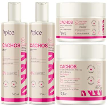 Imagem de Apse Cachos Shampoo e Condicionador e Máscara e Ativador