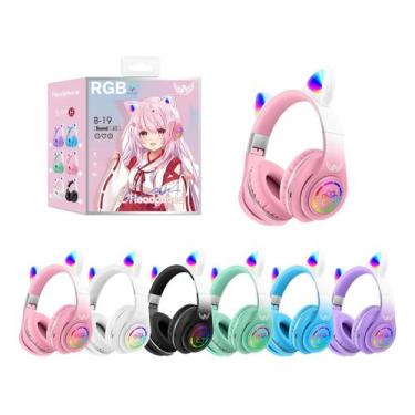 Imagem de Fone Ouvido Bluetooth Infantil Coelho Led Menino Menina Luxo - Altomex