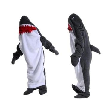 Imagem de Pijama Infantil De Halloween Com Tema De Tubarão, Macacão Com Capuz, K