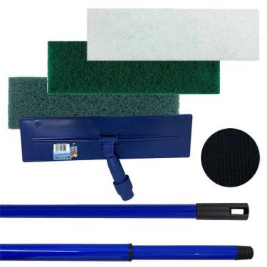 Imagem de Kit Suporte LT GRANDE 39cm tiras autocolantes + Cabo Metal Extensor 2 