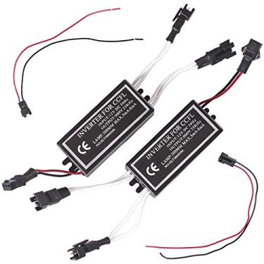 Imagem de Heart Horse CCFL Inversor para luzes Spyder para B-M-W Maz-da Le-xus In-finiti Angel Eye Ring, 4 saídas 12V de alta potência substituição de reator fêmea 1 para 2 lâmpadas, até 300 mm