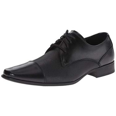 Imagem de Calvin Klein Sapato Oxford masculino, Couro de diamante preto, 8.5