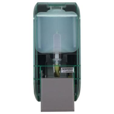 Imagem de Saboneteira Dispenser Compacta Glass Verde Alcool Gel E Sabonete Liqui