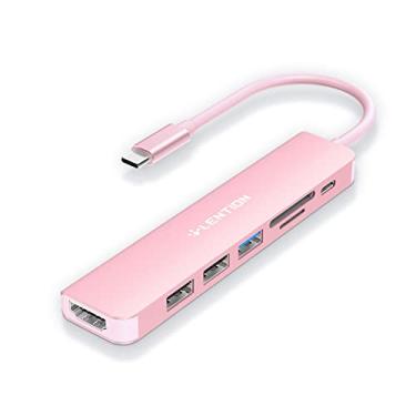 Imagem de LENTION Hub USB C carregamento de 100 W, HDMI 4K, Dual Leitor de Cartão, Compatível USB 3.0 e 2.0 2023-2016 MacBook Pro, novo Mac Air/Surface, Chromebook, adaptador de driver estável