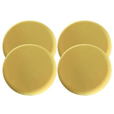 Imagem de Fenteer 2 Peças Almofada Almofada Elástica de Poliéster Impermeável Capas de Duráveis Capas de Cadeira Almofada, amarelo, Tamanho real