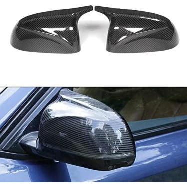 Imagem de Substituição da tampa do espelho lateral de fibra de carbono real para BMW X3 G01 iX3 G08 X4 G02 X5 G05 X6 G06 X7 G07 2018+