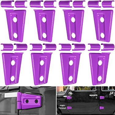 Imagem de Acessórios exteriores para Jeep Wrangler JK JKU Sport Rubicon Sahara X Unlimited 2 portas e 4 portas 2007-2018 (roxo 8 peças)