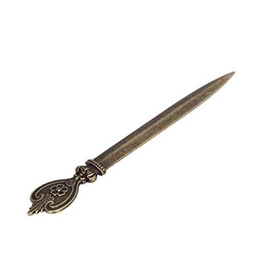 Imagem de Adaga de abridor de cartas,faca de ferro fundido de estilo antigo r¨²stico de luxo com al?a ergon?mica para cortar pacotes de envelopes de papel abertos(Brown), Abridores de cartas retr? elegante
