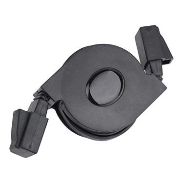 Imagem de cabo de rede retrátil,Cabo Ethernet, cabo de rede CAT6 RJ45 Lan, conector funciona para roteador de modem, PC, laptop, PS2 e mais (preto)(2m)