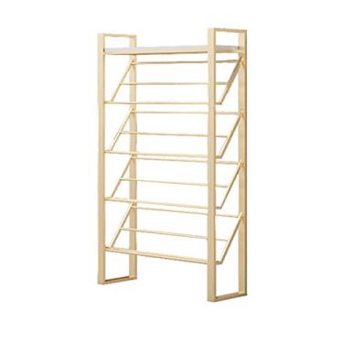 Imagem de prateleira de sapatos Grande capacidade 5 camada sapato rack de armazenamento de metal prateleiras modernas estilos de estilo de exibição de estantes de plantas estantes etc Sapateira Empilhável