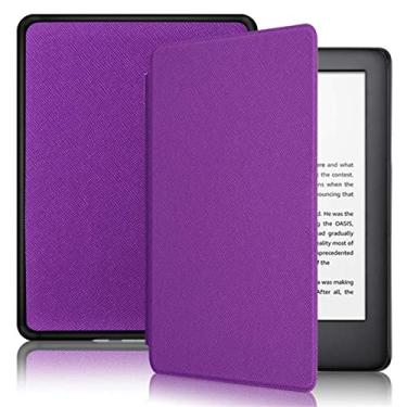 Imagem de Capa Slimshell de 15 cm para Kindle 11ª geração 2022 com função automática despertar/hibernar - Capa durável com estampa cruzada (não é adequada para Kindle Paperwhite 11ª)