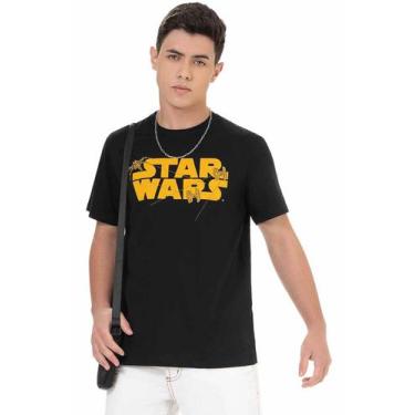 Imagem de Camiseta Masculina Juvenil Star Wars Logo Fakini