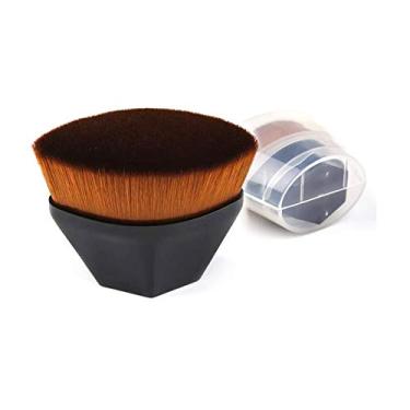 Imagem de JOSALINAS Pincel de maquiagem para base, aplicação rápida, sem falhas, blusher líquido, pó cosmético, ferramenta de mistura facial, preto