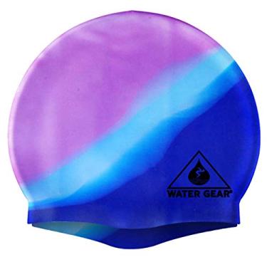 Imagem de Water Gear Touca de natação de silicone Jazz - azul/roxo