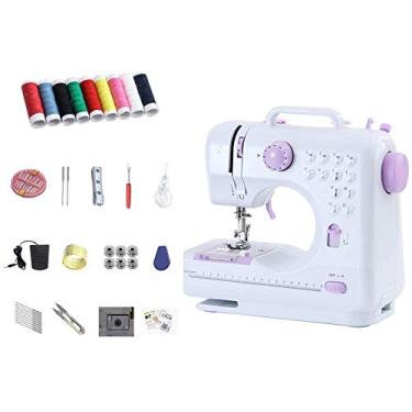 Imagem de Máquina de costura doméstica máquina de costura automática mini máquina de bordado com Selvedge linda máquina de costura multifuncional atualizada