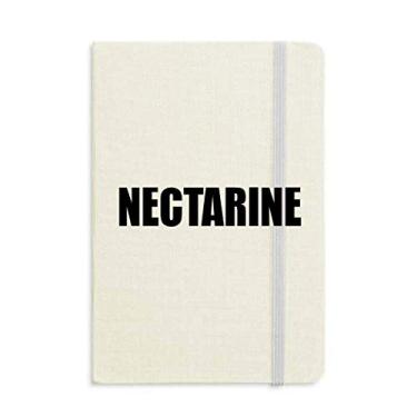 Imagem de Caderno de Nectarina Frutas Nome Comidas Capa Rígida Clássico Diário A5 Presente