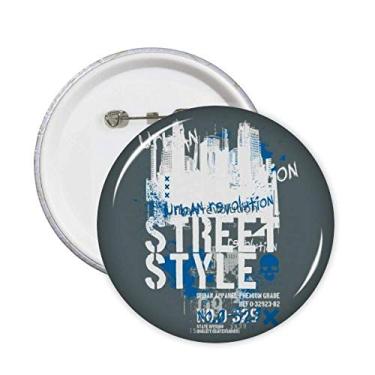 Imagem de Graffiti Street Ponto de Referência Urbana Arte Padrão Alfinetes Emblema Botão Decoração Acessório 5 peças