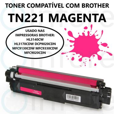 Imagem de Cartucho de Toner Tn221M Tn221 Tn225 Compatível Com Impressora 3140 3170 9020 9130 9330 9020 Magenta