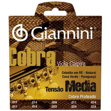Imagem de Encordoamento Para Viola Série Cobra Aço Média - GIANNINI GESVM