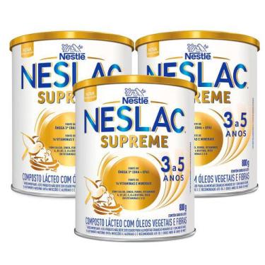 Imagem de Kit 3 Neslac Supreme Composto Lácteo 800G