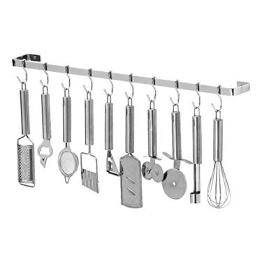 Imagem de Porta Utensílios E Talheres De Parede 60cm 10 Ganchos