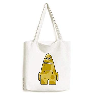 Imagem de Universo Alienígena Monster amarelo monstro sacola sacola de compras bolsa casual bolsa de mão